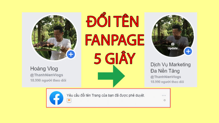 Hướng dẫn cách đổi tên FanPage Facebook trên 1000 Like 5 giây